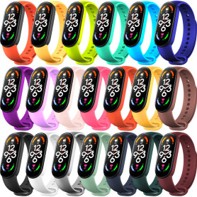 BANGTING 20 Couleurs Bracelets Compatible avec Xiaomi Mi Band 7 / 6 / 5 / Amazfit Band 5, Bracelet de Remplacement