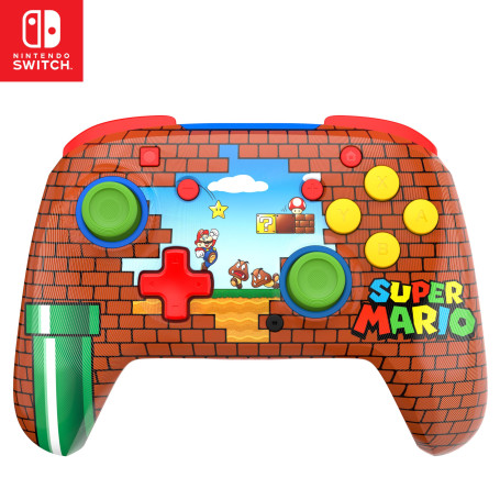 Turtle Beach Rematch Mario Brick Manette sans fil sous licence officielle Nintendo pour Nintendo Switch avec batterie rechargeab