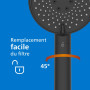 Philips Pommeau de douche filtrant, Protection pour les cheveux et la peau, élimine efficacement le chlore et les autres grosses