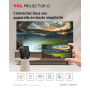 TCL C1 videoprojecteur 4K Compatibilité, Mini projecteur video Portable, Natif 1080P, Audio Dolby 8 W, Netflix certifié, Smart G