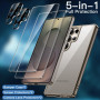 JETech 5 en 1 Coque pour Samsung Galaxy S25 Ultra 5G avec 2 Protection D'écran en Verre Trempé et 2 Protecteur d'Objectif de Cam