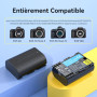 ENEGON LP-E6NH Lot de 2 chargeurs Rapides à Double mémoire 20 W (2 x 3000 mAh) Compatible avec Canon EOS 5D, 6D, 7D, 60D, 70D, 8