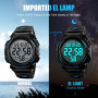 UEOTO Montre Sport Homme Etanche 5ATM, Montre Digitale Hommes avec Alarme/Chronomètre/Rétro-éclairage LED, Montre Militaire Numé