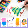 Artecho 120 couleurs de feutres acryliques, 0.5-5mm Dual Tip Marker résistant à l'eau avec des extrémités doubles pour Rock Pain