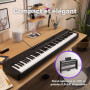 Yamaha P-145BT Piano Numérique – Léger et portable avec clavier Graded-Hammer-Compact à 88 touches et 10 sonorités, Bluetooth – 