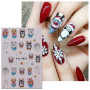 JMEOWIO Paillette Noël Stickers Ongles Nail Art 10 Feuilles Autocollants Ongles Autoadhésif Deco Ongle Nail Art Design Manucure