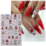 JMEOWIO Paillette Noël Stickers Ongles Nail Art 10 Feuilles Autocollants Ongles Autoadhésif Deco Ongle Nail Art Design Manucure