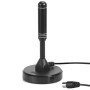 August DTA240 - Antenne TV Interieur TNT HD Puissante - Digital et Numérique UHD France, Magnétique Aimantée, Petite, Portable, 