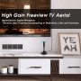 August DTA240 - Antenne TV Interieur TNT HD Puissante - Digital et Numérique UHD France, Magnétique Aimantée, Petite, Portable, 