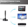 August DTA240 - Antenne TV Interieur TNT HD Puissante - Digital et Numérique UHD France, Magnétique Aimantée, Petite, Portable, 