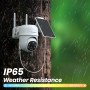 Cinnado Camera Surveillance WiFi Exterieure sans Fil Solaire – 2K Caméra de Surveillance Extérieur avec Panneau Solaire, Wi-FI 2