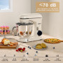 Robot Patissier 1300w Zurio 5.5L Batteurs Et Robots Portable à 10 Vitesses Avec Fonction De Fermentation Silencieuse, Avec Acces