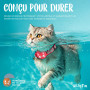 Kittytag Collier Chat avec Accessoire Compatible avec Airtag Apple,Réfléchissant et Lumineux GPS Chat avec Anti étranglement,Rég
