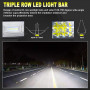 Willpower Barre LED 81cm 32'' 405W Avec Câblage Stroboscope Rampe Étanche 12V 24V Projecteur Longue Portée Feux Phare de Travail