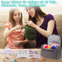Coopay Kit Crochet Débutant Complet Portable, 15 Pelotes de Laine, Accessoires de Crochet Trioct, 73 Kits de Crochet Ergonomique
