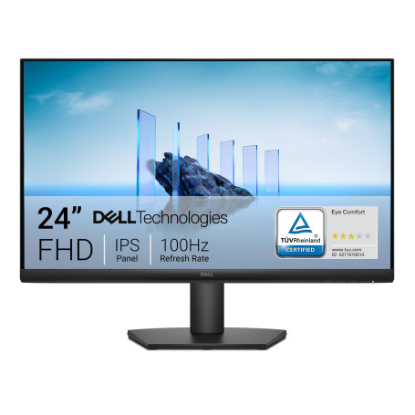 Dell 24 Écran PC - SE2425HM, Full HD (1920x1080), 100Hz, IPS, 5ms, VESA (100x100mm), HDMI, VGA, Garantie 3 Ans, Noir