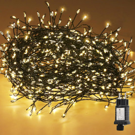 SALCAR Guirlande Lumineuse LED à Grappes pour Arbre de Noël, 20m 800 LEDs Éclairage de Noël avec 8 Modes, Imperméable IP44 Guirl