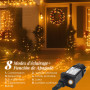 SALCAR Guirlande Lumineuse LED à Grappes pour Arbre de Noël, 20m 800 LEDs Éclairage de Noël avec 8 Modes, Imperméable IP44 Guirl