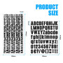 Vicloon Autocollants Lettres, 8Pcs Alphabet Lettre et Autocollants, Chiffres Adhesifs Autocollant Boîte aux Lettres pour Maison 