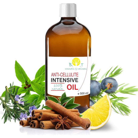 Huile Anti-Cellulite Puissante 500ml | Amaigrissante et Raffermissante | Pénètre 6 Fois Plus Efficacement | Prévention Vergeture