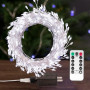 PCORES Les Lumières Fées Branchables, 30mètre 1000LED Blanc Froid Fil Argenté Feux d'Artifice Lucioles avec Commande à Distance,