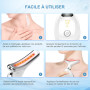 Appareil Anti Rides Visage, 3 Modes EMS Appareil de Gua Sha Visage, Appareil de Massage Visage, Chauffable 45°C Guasha Pour Visa