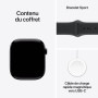 Apple Watch Series 11 [GPS 46 mm] Montre connectée avec boîtier Obsidienne et Bracelet Sport Noir. Score de Sommeil, Moniteur d’