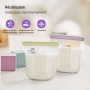 Nuliie Silicone Sachet Conservation Lait Maternelle Lot de 7, Doublement Étanches Sac Congelation Lait Maternel, Sans BPA Sacs à