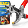 S&R Pince Perforatrice Cuir Appareil Trous Cinture Pince pour Cuir Ceintures Bracelets Montres. Poinçons Ronds: 2/2,5/3 / 3,5/4 