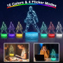 DAHEYMA Lampe d'ambiance Football,Illusion 3D LED,Veilleuse Football Décoration,Joueur Portugal No.7,Célébration Siuuuu,Cadeaux,
