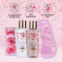 Coffret de bain Accentra HEART CASCADE en coffret cadeau, comprenant gel douche, lait corporel, confettis de bain et masque de s