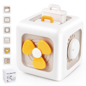 KUOFANY 6 en 1 Cube D'activité BéBé Jouet Bebe 1 an pour GarçOns Filles,Cadeau Bebe Cadeau Fille Jouet GarçOn 1 an,Sensoriels Mo