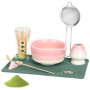7 Pièces Matcha Kit, Kit Matcha avec Fouet Matcha, Bol, Cuillère, Kit Matcha Complet pour la Cérémonie, Outil Idéal Matcha pour 