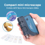 BEBANG Microscope de Poche Portable 60x~120x pour Enfants avec Zoom éclairé par LED, Microscope Portable pour Enfants, étudiants