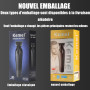 Kemei 2299 Tondeuse à Cheveux/Barbe Professionnelle pour Hommes, Tondeuse à Zéro Écart avec Lame en T, Sans Fil et Rechargeable