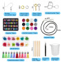 JOTOL Grandde Moulle Silicone,132pcs Kit Resine Epoxy DIY Complet,Carres,Ronds et Cylindrique pour Bijoux Stylo Support Pot de F