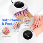JODSONE Lampe UV Ongles Gel, Sécheur d'ongles gel à LED, Lampe à ongles gel portable avec capteur automatique et 4 minuteries po