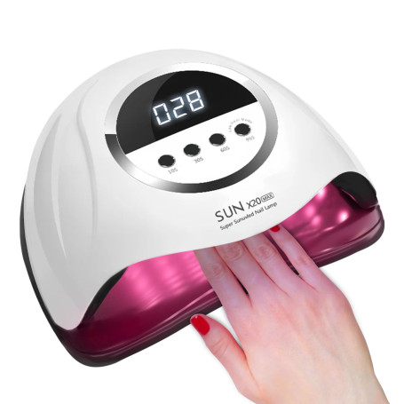 Lampe à ongles UV LED 320 W,lampe professionnelle pour séchage de vernis à ongles avec 72 perles,lampe à ongles UV avec 4 réglag