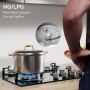 Hermitlux Plaque de Cuisson Gaz 4 Feux, Plaque Gaz 60cm 4 Feux, Encastrable, Convertible NG/LPG, avec Sécurité Thermocouple, 780