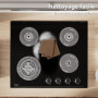 Hermitlux Plaque de Cuisson Gaz 4 Feux, Plaque Gaz 60cm 4 Feux, Encastrable, Convertible NG/LPG, avec Sécurité Thermocouple, 780