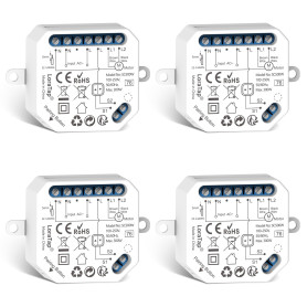LoraTap 4 Interrupteur Module Volet Roulant Connecté, Commutateur Rideau Stores WiFi, Compatible avec Alexa Google Home pour Com