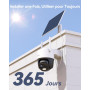 Imou 2K Caméra Surveillance WiFi Exterieure sans Fil Solaire avec Batterie 5000mAh, Caméra Solaire Exterieur 360° PTZ, 2.4GHz, D