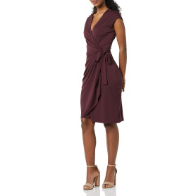 Amazon Essentials Femme Robe Cache-cœur Classique, Manches Cape (Disponible en Grande Taille)