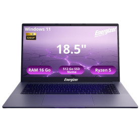 Energizer EnergyBook Pro 18.5 – PC Portable 18,5’’ FHD IPS – AMD Ryzen 5 3.7 GHz – 16Go RAM, 512Go SSD NVMe – Vega 8 – Windows 1