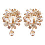 SUPERFINDINGS 2 broche Élégante en Cristal avec Strass et Fleurs Idéale pour un Mariage une Grandes Broche Vintage en Diamant Do
