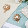 SUPERFINDINGS 2 broche Élégante en Cristal avec Strass et Fleurs Idéale pour un Mariage une Grandes Broche Vintage en Diamant Do