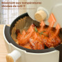 Papier Cuisson Air Fryer,200 Pièces 20×20cm Cuisson Paper Liner,Food-Grade BPA Gratuit,Jetable Antiadhésive Sans Huile Papier Pa
