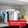 Autocuiseur ClipsoMinut' Easy + bleu 9L Poignées rabattablesCocotte-minute® InductionLivre de 100 recettes Autocuiseur Inox Fabr