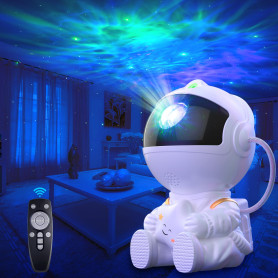 Macchiatto Astronaute Projecteur Ciel Étoilé, 8 Modes Nébuleuse, Galaxy Avec Télécommande, Rotation à 360° Veilleuse pour Enfant