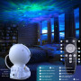 Macchiatto Astronaute Projecteur Ciel Étoilé, 8 Modes Nébuleuse, Galaxy Avec Télécommande, Rotation à 360° Veilleuse pour Enfant